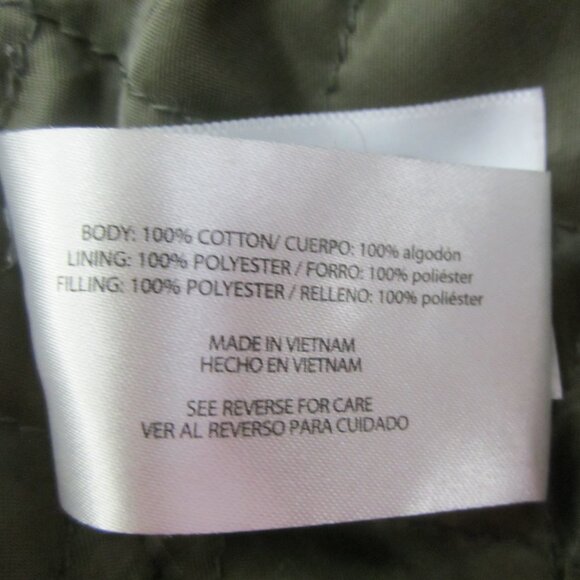 Vtg Orvis Men L Olive Green Barn Canvas Field Jacket Coat Corduroy Collar - Picture 8 of 13